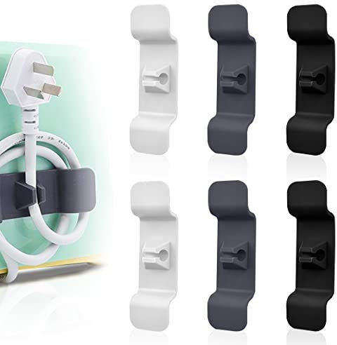 DeryArcle 6Pcs Cord Organizer for Appliances, Tidy Wire Winder for Kitchen Appliance Stick on Cord Wrapper Holder Cable Keeper for Blender Coffee Maker Air Fryer Pressure Cooker