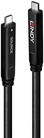 Lindy 10 m USB 3.2 Gen 1 & DP 1.4 Typ C Hybridkabel