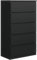 meble masztalerz Kommode Schwarz Matt mit 5 Schubladen 70 cm, Sideboard Wohnzimmer, Kommode Schlafzimmer H: 124,5 cm, B: 70 cm, T: 39 cm Kommode mit Schubladen, Schubladenschrank