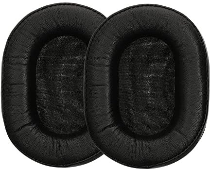 kwmobile Replacement Earpads Compatible with Audio Technica ATH - MSR7 M30 M40X M50X - 2x Sheepskin Headphones Pads - Black