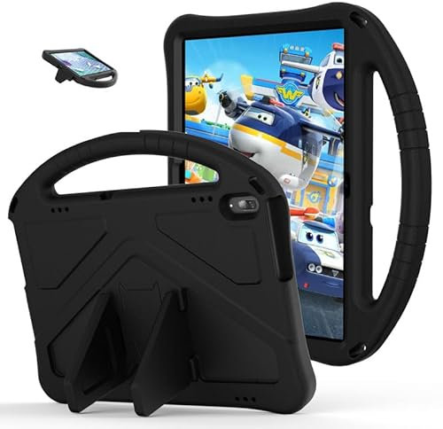 Kids Case For Huawei T5 10.1-Inch, Tablet Cover Compatible with Huawei MediaPad T5 10.1-Inch/Honor 6 Handle Stand Case, Children Friendly Durable EVA Foam Lightweight Shockproof Protective, Black