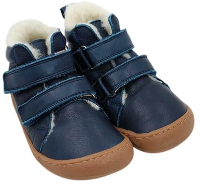 Pololo Kinderschuhe, Unisex Barfuß Winterstiefel mit Bio Wolle