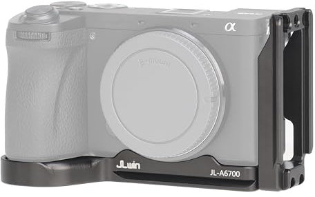 Hersmay A6700 L Bracket, Horizontal Vertical Arca Swiss Quick Release L Bracket Plate for Sony A6700 Camera Accessories with 1/4 Screw for DJI Ronin RS2 RS3 RSC PRO Gimbal Stabilizer Plate