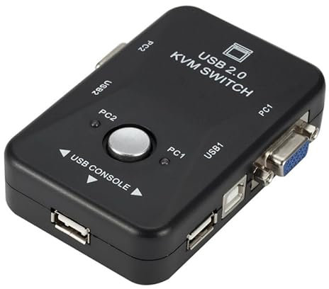 Xingdianfu VGA KVM Switch Switch Box 2 Puerto USB Splitter Box para Mouse Teclado Monitor Computadora Nuevo
