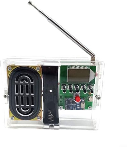 Radio Soldering Project Kit,50Hz-18KHz DIY Wireless Receiver LCD Display Electronic Learning Kit 30-Level Digital Volume Adjustment