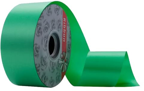 Chexin Geschenkband Dunkelgrün,50 mm x 90 m Polyband, Schleifenband Kräuselband 22 cm, Ringelband Maibaum Deko, Dekoband zum Partydeko Hochzeits Geburtstag Floristen Dekorieren Basteln & Verpacken