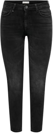 JDY Damen Jdyfina Mw Skinny Ankle JNS Blk DNM Noos