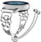 Emibele 20mm Universal Armband für Frauen, Zartes Pflaumenblüten Edelstahl Uhrenarmband Metall Ersatzarmband mit Schnellverschluss, Verstellbar Ersatzband für Uhr mit 20 mm Adapter, Silber