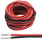 sourcing map 10 Gauge Wire 2 Conductor Electrical Wire 65.6FT Red Black Cable Tinned Copper/Flexible/Silicone Stranded Cord for LED Strip Lamps Lighting Automotive