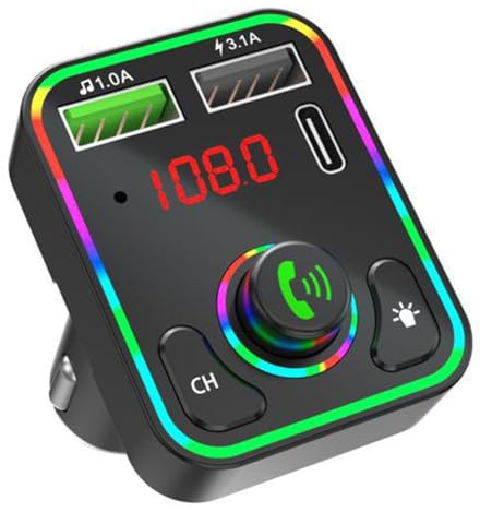 Kabelloser Radioadapter, kabelloser Radiosender für Auto – kabelloser Adapter für Auto, kabelloser FM-Transmitter, vielseitig, FM-Transmitter, tragbar, kabellos, für die meisten Fahrzeuge
