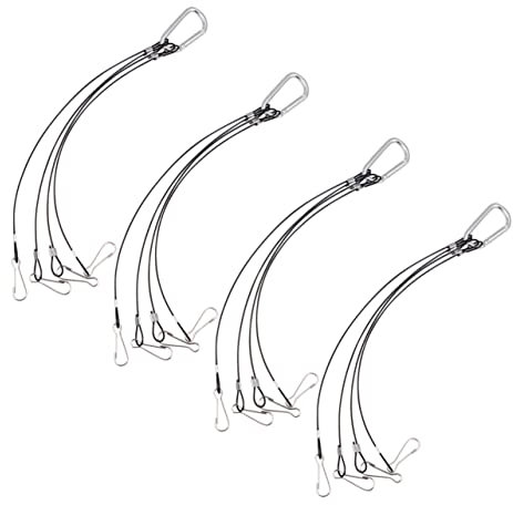FUNOMOCYA Steel Rope for Plant Grow Light 4pcs Wire Rope Hooks Led Grow Light Hanging Kit
