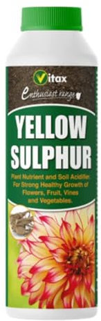 ASA® Vitax 225g Yellow Sulphur Powder Plants Nutrient & Soil PH Acidifier Fertilizer Plant Treatment Feed Strong Growth Greenhouse Effective Against Mildew For Healthy Growth