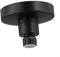 Cabezal de ducha de lluvia ABS de 4 pulgadas ajustable montado en la pared con conector giratorio de 360 grados, filtro extraíble, chorro de alta presión, negro y plateado (negro)