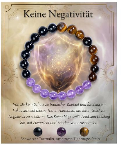 Bivei Heilstein Schutz Kristall Armband Damen | 8mm Perlenarmband, Dehnbares Armband Jewellery für Damen & Herren als Geschen