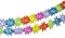 1 Girlande L: 6 m Papier-Girlande Kunterbunt
