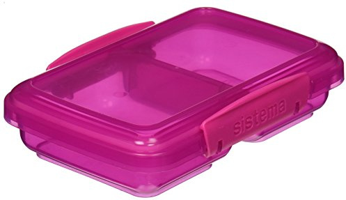 Sistema Lunch Collection Small Split Food Storage Container, 1.5 Cup, Assorted Colors