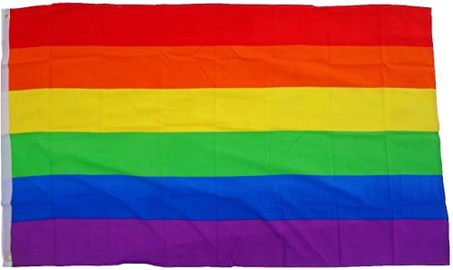 Super Qualitá - Bandiera PACE Arcobaleno, 250x150,estremamente resistente,non materiale economico cinese, peso stoffa ca. 100 g/m2, molto robusta, super forti occhielli