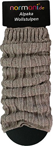 normani 2 Paar Super Warme Alpaka Beinstulpen Legwarmer Farbe Beige