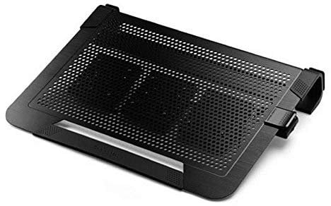 Cooler Master NotePal U3 PLUS Refroidisseur Ordinateur Portable - 3 Ventilateurs Positionnables de 80 mm, Protection Durant le Transport, Cadre Ergonomique en Aluminium - Noir