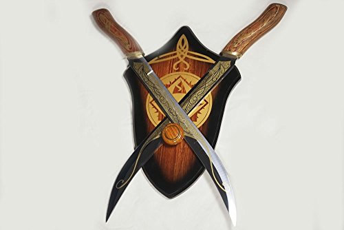 dragonreborn LOTR Der Hobbit Herr Der Ringe Legolas Schwerter mit EIN Hoelzernes Display Enthalten