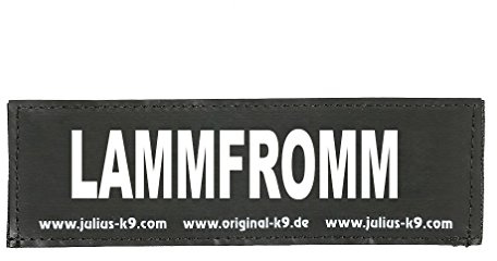 Julius-K9 Original Interchangeable Patch, Large, Black, Lammfromm