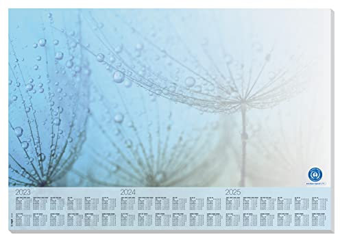 SIGEL HO450 Schreibunterlage aus Recycling-Papier mit aktuellem 3-Jahres-Kalender, ca. DIN A2, 30 Blatt, vegan, aus nachhaltigem Papier