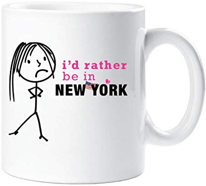 60 Second Makeover Limited Ladies I'd Rather Be in New York Mug Cup Dad Mothers Day Wife Friend Present Gift