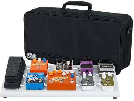 Gator Aluminium-Pedalboard weiß, mit Tasche (GPB-BAK-WH)