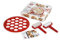 Lékué Kit Petits Fours, 1 découpoir et 2 rouleaux pour préparer petits fours Rouge 30 x 1.5 cm