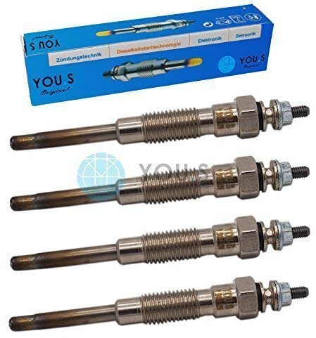 4 Stück YOU.S Original Glühkerzen Länge: 95 mm Spannung: 12,0 V - 19850-54120