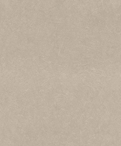rasch Tapete 860108 aus der Kollektion b.b home passion VI – Einfarbige Vliestapete in Beige mit körniger Struktur – 10,05m x 53cm (L x B)