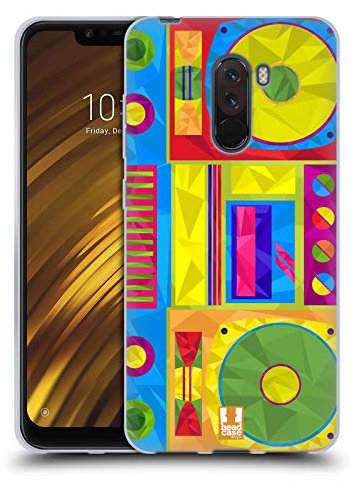 Head Case Designs Boombox Geometrische Gadgets Soft Gel Handyhülle Hülle kompatibel mit Xiaomi Pocophone/Poco