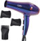 CONFU Föhn Profi Fön Ionen Haartrockner 2400W Haarfön mit Diffusor StylingDüse 2 Geschwindigkeit und 3 Heiz AC Motor Schnell Trocken Leistungsstark Haarföhn für Haarsalon und Familie (Blaurot)