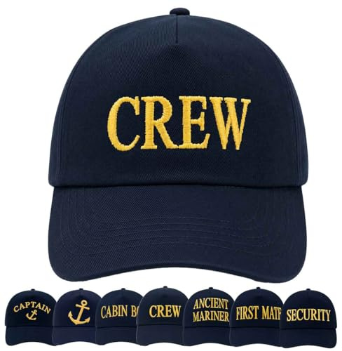 4sold Herren Kinder Kapitänsmütze Marine Army Military Baseballmütze Security Cap Captain Captain Cabin Boy Crew Yachting Inschrift Schriftzug Gold