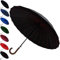 COLLAR AND CUFFS LONDON 95KPH Regenschirm Sturmfest XL - 24 Rippen SEHR STARK - Stockschirm Groß Herren Damen Windfest - Golfschirm Windproof Fiberglasrippen in Rot - Holzgriff - Automatik Schwarz
