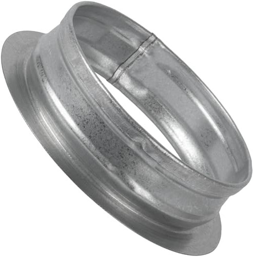 Vent Systems Ø100 mm Rund Luftkanal-Anschlussflansch – Luftschlauch Verbinder aus Verzinktem Stahl für Kühlung, Heizung und Lüftung – Passend für Abluftrohr, Flexrohr, Dunstabzugshaube Rohr