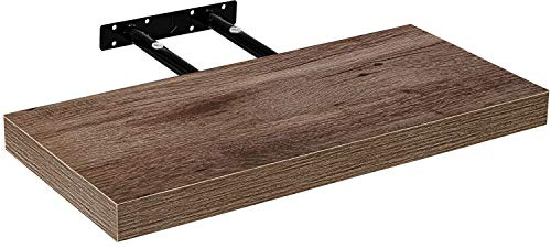STILISTA® Wandboard Volato Länge 30 cm, Holz hell-Rustikal | Freischwebendes Wandregal mit verdeckter Befestigung, MDF E1 geprüft, 14 Farben, 9 Größen 30-110cm, Belastbarkeit 10kg