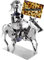 BRUBAKER Weinflaschenhalter Reiterin - Metall Skulptur Flaschenständer - 43 cm Metallfigur Wein Geschenk für Pferde Mädchen und Reitsport Fans mit Grußkarte