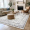Carpeto Rugs Ethno Vintage Teppich - Kurzflor - Weich Teppich für Wohnzimmer, Schlafzimmer, Esszimmer - ÖKO-TEX Wohnzimmerteppich - Teppiche - Creme - 80 x 150 cm
