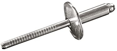 GOEBEL® - 250 x Großkopf Nieten mit gerilltem Nietdorn Edelstahl A2 (V2A) (Ø x L) 4,8 x 14,0 mm - Großkopf Blindniete mit gerilltem Nietdorn - Popniete - STANDARD