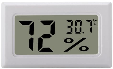 INF Mini hygromètre / thermomètre LCD blanc