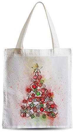Fabulous Grand Sac Shopping Plage Etudiant Sapin de Noel Style Peinture Noel Aquarelle