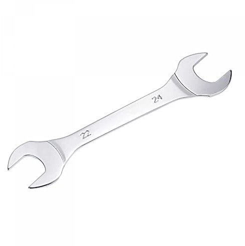 sourcing map Schmaler Maulschlüssel, 22 mm x 24 mm, metrisch, spiegelverchromt, Hartstahl