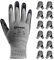 ANDANDA Safety Work Gloves, Comfort Stretch Fit, Nitrile Coated, Power Grip, Gardening Gloves Suitable for General Duty Work like Logistics/Assembly/Utilities，Black/M/L/XL/12 Pair