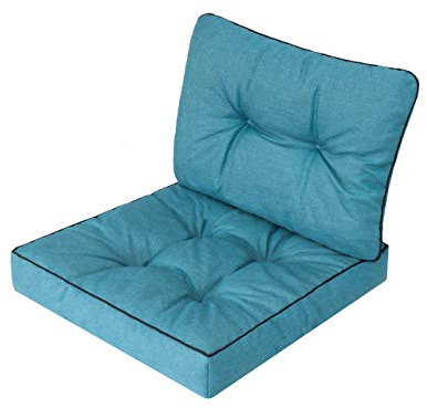 Gartenkissen Sitzauflage auf Gartenmöbel, Rattan, Gartenpolster Polsterauflagen auf Rataanmöbel,Kissen für Rattansessel - Blau - 60x60x40