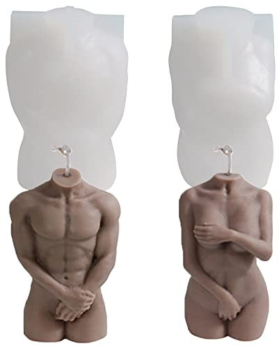 Kaxich Lot de 2 Moule Bougies Portrait Féminin, Moule à Bougie en Silicone 3D Bougie Bricolage Moule pour Fabrication de Bougies, Savon, Résine, Cupcakes, Dessert, Décoration de la Maison