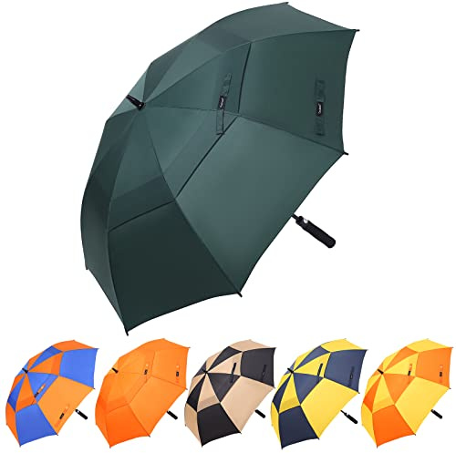 Doubwell Vented Golf Umbrella 54/62/68 Inch Automatic Extra Large Windproof Umbrella Oversize Stick Rain Umbrella For Man and Woman Can Shade For Golfer And Family