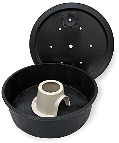 CLGarden Springbrunnen Schwerlastbecken Set 250 Liter Springbrunnenbecken mit 120cm GFK Abdeckung und 2t Schwerlaststütze Erdeinbau DIY