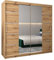 ABIKSMEBLE Armoire Verona 4 Avec Porte Coulissante Miroir - Dressing Adulte - Penderie Vêtement - Garde Robe - Placard - Closet