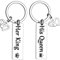 Tecreo 2-teiliger Paar Schlüsselanhänger mit Gravur His Queen Her King Anhänger Liebe Geschenke Edelstahl Schlüsselbund Keychain Seine Königin, Ihr König, Geschenk für Mann, Frau, Eltern